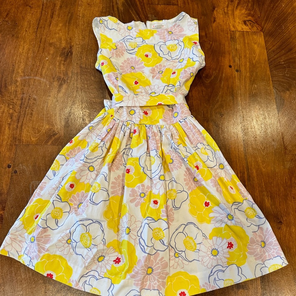 Crewcuts Yellow and Pink Flower Dress